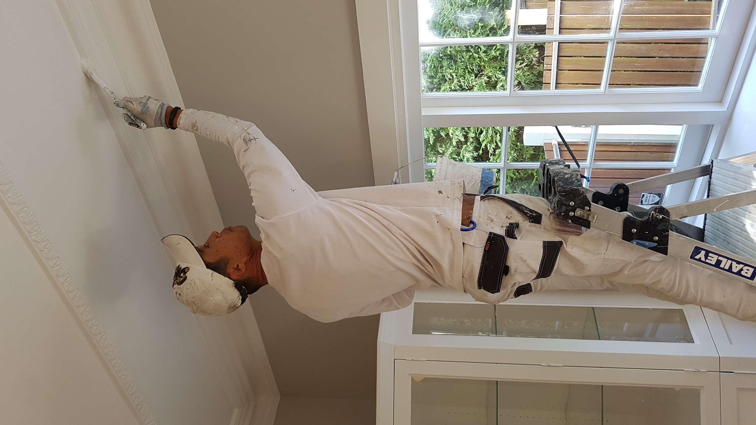 Chris at work on site